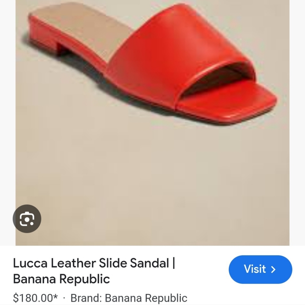 Banana Republic Lucca Leather Slide Sandal